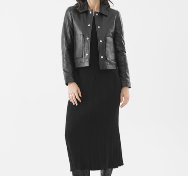 Real Leather Evie Worker | Black