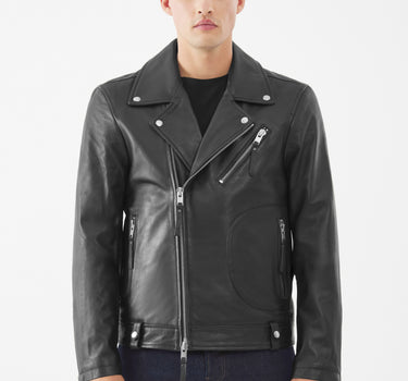 Real Leather Jacob Biker Jacket | Black