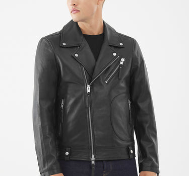 Real Leather Jacob Biker Jacket | Black
