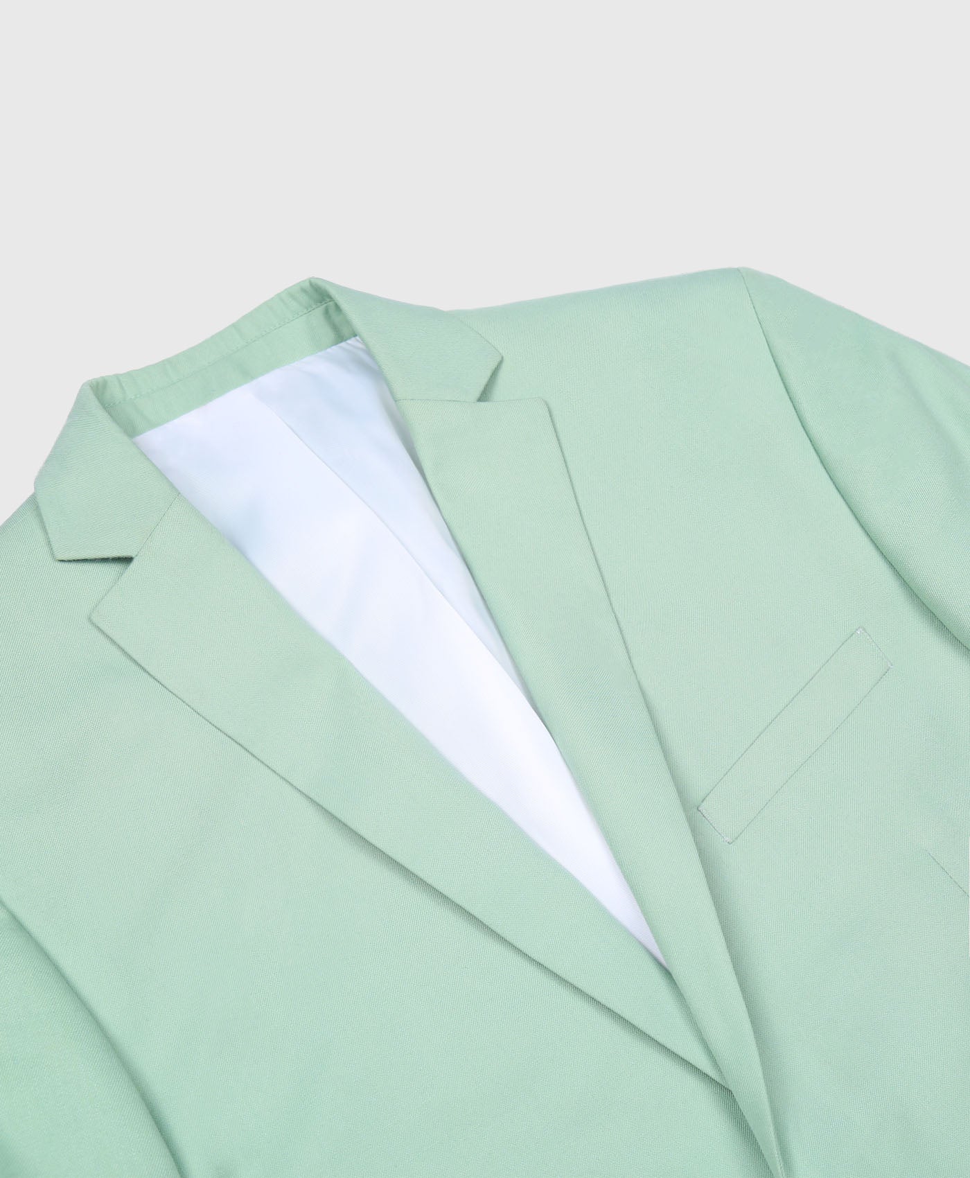 Plain Skinny Suit Jacket In Light Green