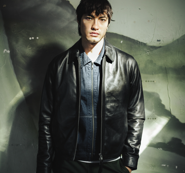 Real Leather Timothy Worker Jacket | Black