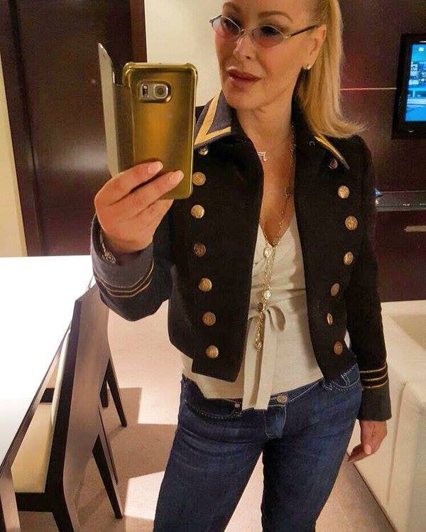Anastasia in the Military Cropped Jacket