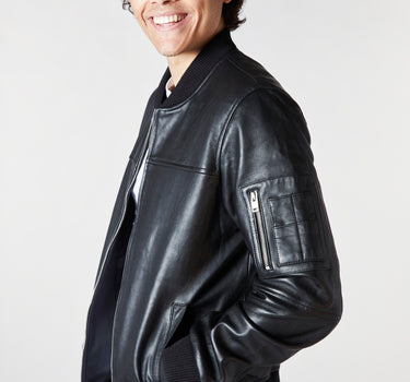 Real Leather MA1 Bomber Jacket
