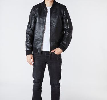 Real Leather MA1 Bomber Jacket