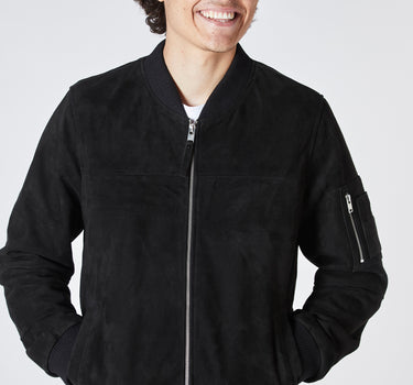 Real Suede MA1 Bomber Jacket