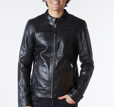Real Leather Racer Jacket