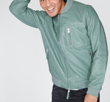 Real Leather Tommy Bomber Jacket