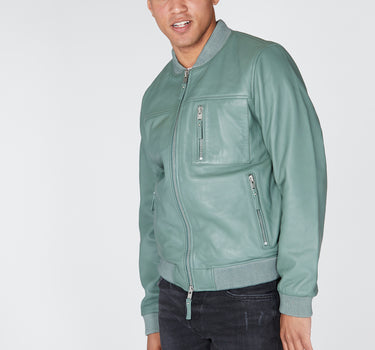 Real Leather Tommy Bomber Jacket