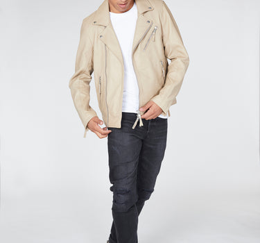 Real Leather Classic Biker Jacket