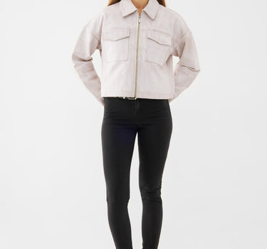 Real Leather Daisy Shirt Jacket
