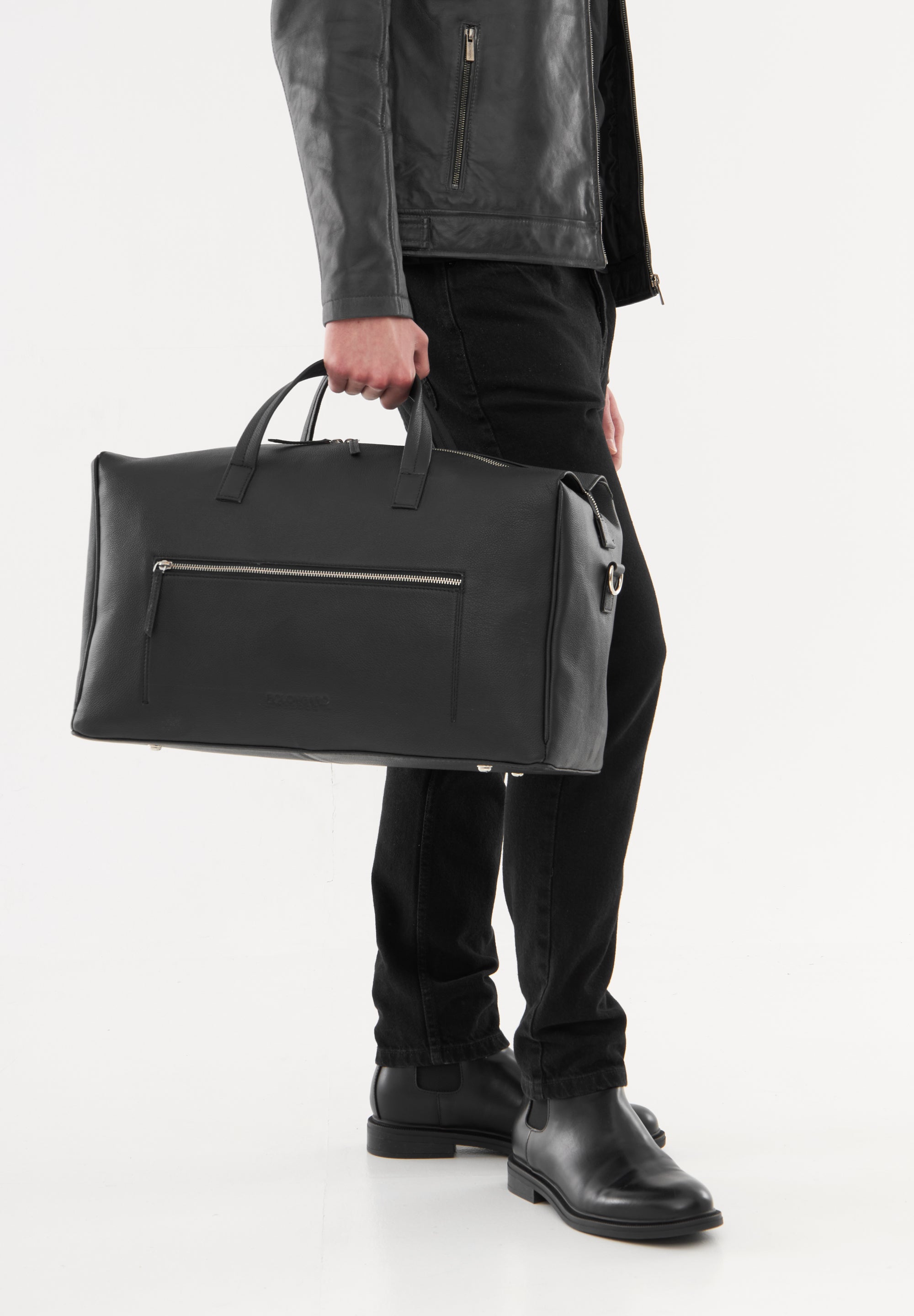 bolongaro trevor leather backpack with mesh pocket Real Leather City Weekend Bag – Bolongaro Trevor