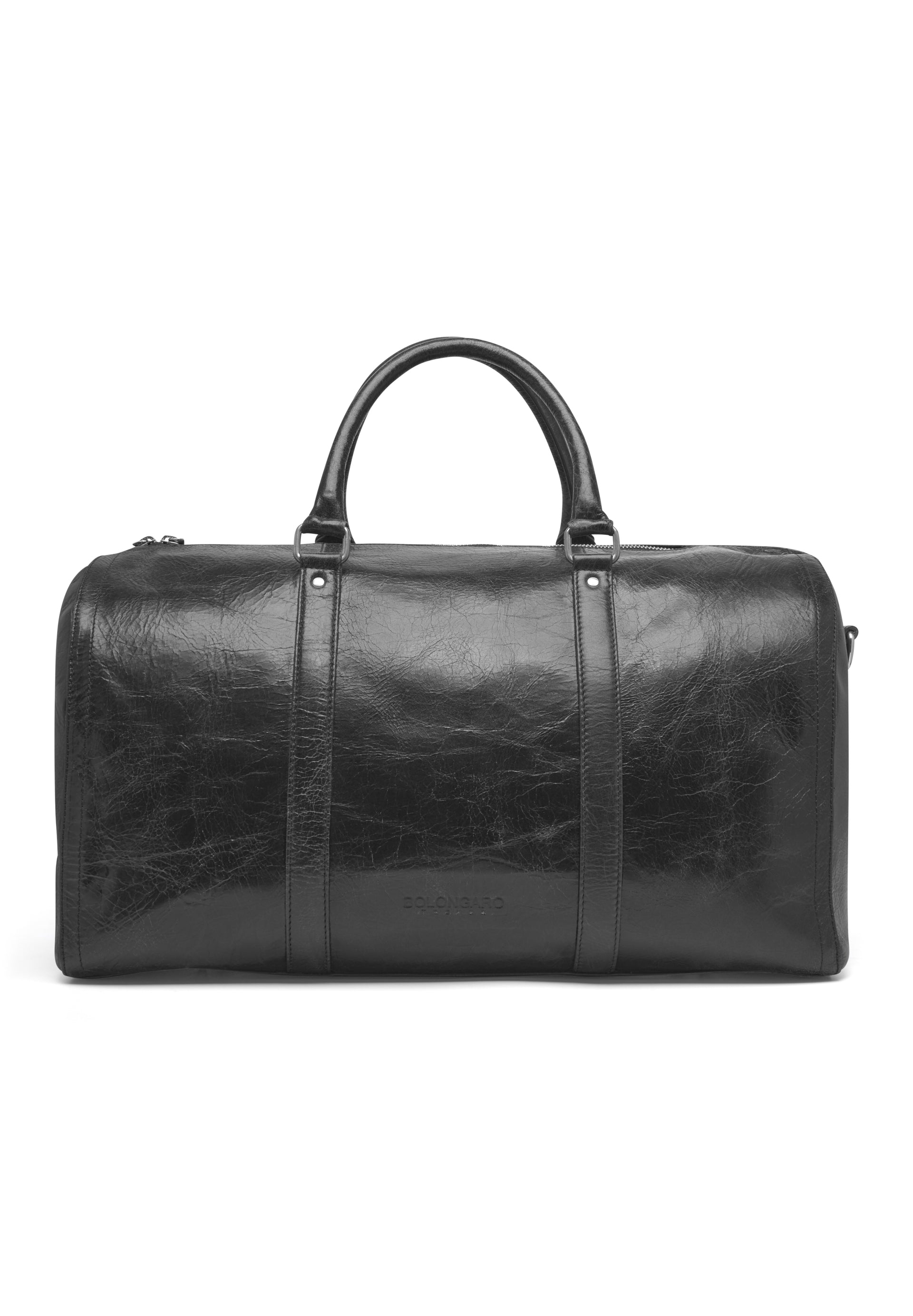 bolongaro trevor leather backpack with mesh pocket Real Leather Minimal Weekend Bag – Bolongaro Trevor