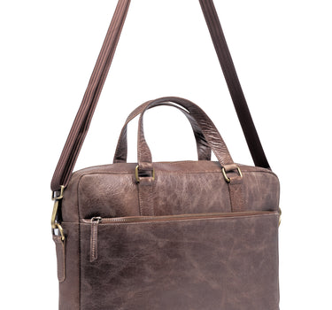 Real Leather Dieter Crossbody Satchel