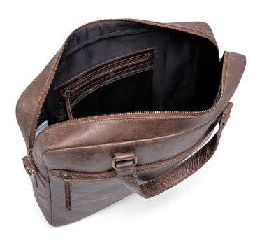 Real Leather Dieter Crossbody Satchel