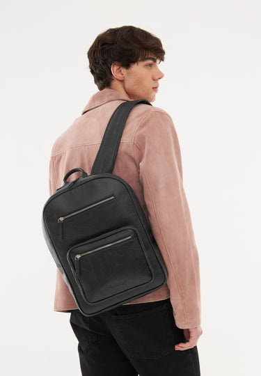 bolongaro trevor leather backpack with mesh pocket Real Leather Frankie Rucksack – Bolongaro Trevor