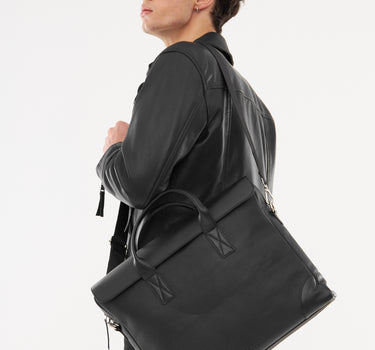 Real Leather Karl Crossbody Satchel