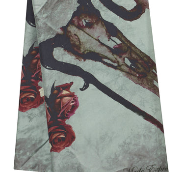 Ram Skull Silk Printed Scarf