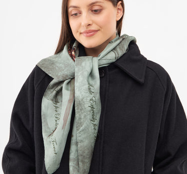 Ram Skull Silk Printed Scarf