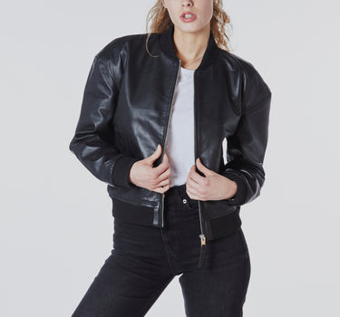 Real Leather Minimal Bomber