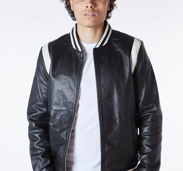 Real Leather Teddy Bomber Jacket