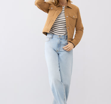 Ayla Suede Trucker Jacket