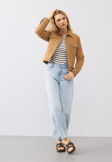 Ayla Suede Trucker Jacket