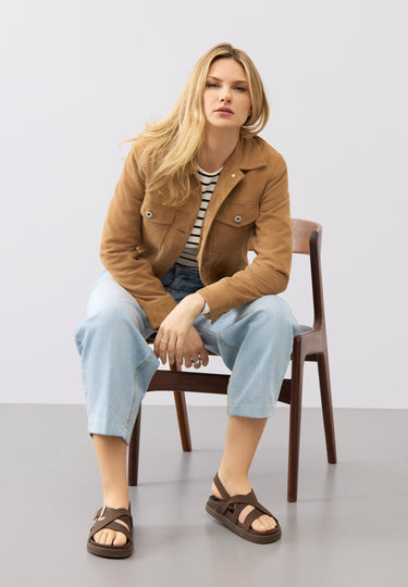 Ayla Suede Trucker Jacket