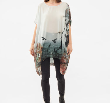 Bramble Blue Drape Dress