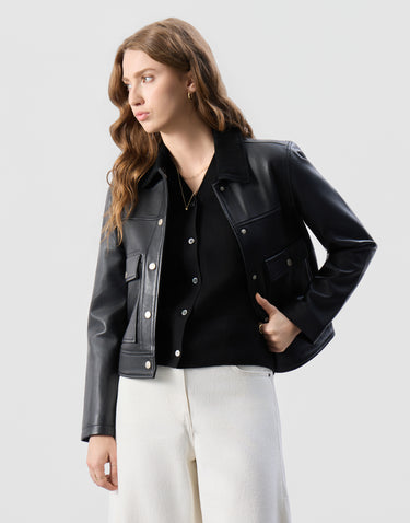 Real Leather Carris Worker Jacket