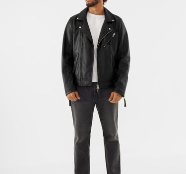 Real Leather Classic Biker Jacket