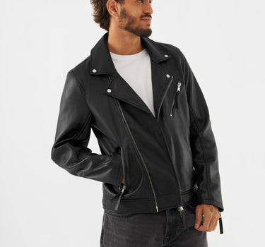 Real Leather Classic Biker Jacket