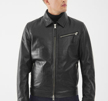 Real Leather Cooper Jacket | Black