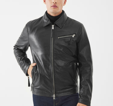 Real Leather Cooper Jacket | Black