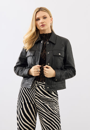 Dakota Leather Trucker Jacket