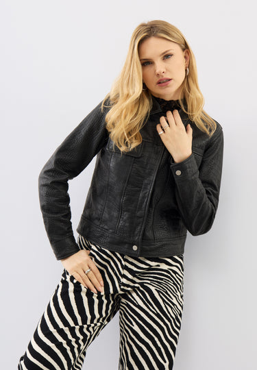 Dakota Leather Trucker Jacket