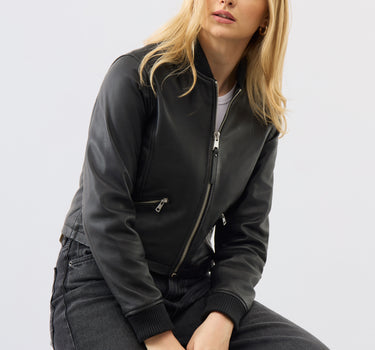 Darcie Leather Bomber Jacket