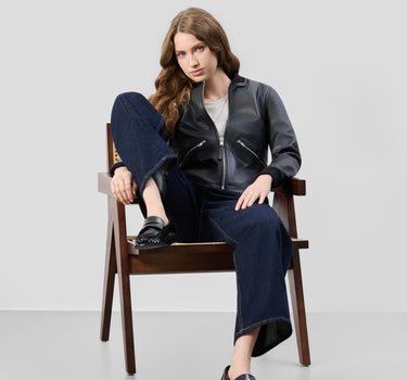 Real Leather Darcie Bomber