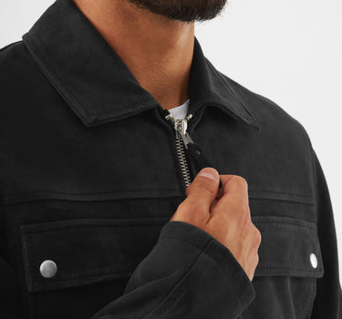 Real Suede Double Pocket Overshirt