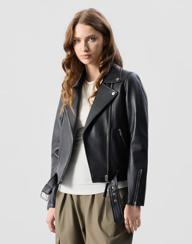 Real Leather Everly Biker Jacket