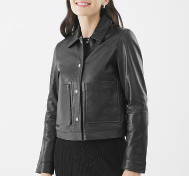 Real Leather Evie Worker | Black