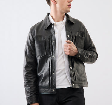 Felix Leather Trucker Jacket