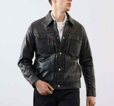 Felix Leather Trucker Jacket