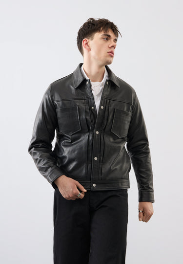 Felix Leather Trucker Jacket