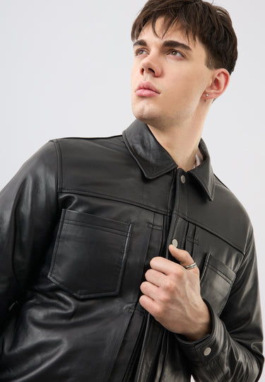 Felix Leather Trucker Jacket