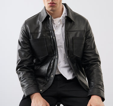 Felix Leather Trucker Jacket