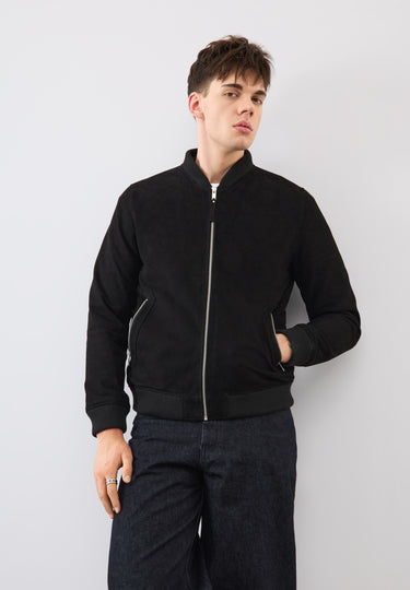 Finley Suede Bomber Jacket