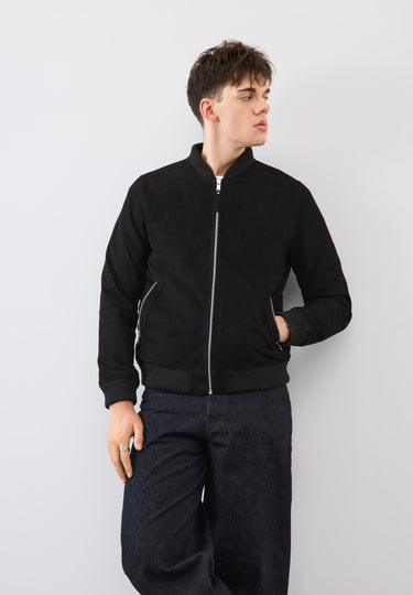 Finley Suede Bomber Jacket