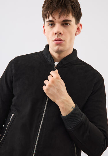 Finley Suede Bomber Jacket
