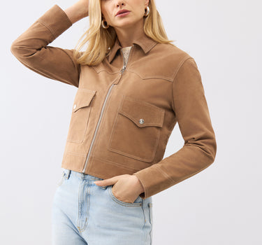 Freya Suede Trucker Jacket