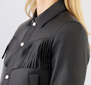 Ginny Leather Fringe Jacket